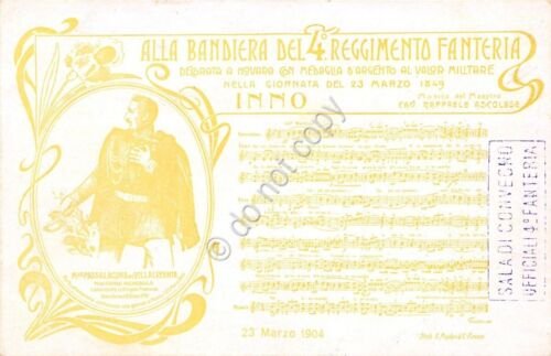Cartolina - Reggimentale - 4° Reggimento Fanteria - Inno alla …