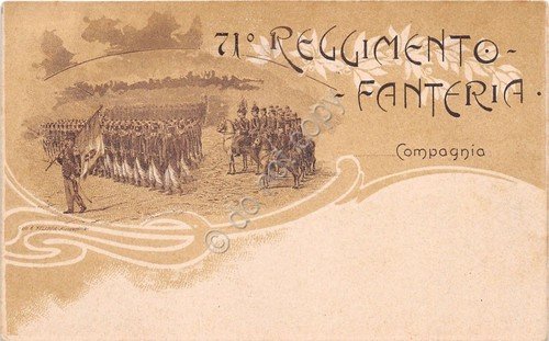 Cartolina - Reggimentale - 71° Reggimento Fanteria - Compagnia - … | Immagine principale