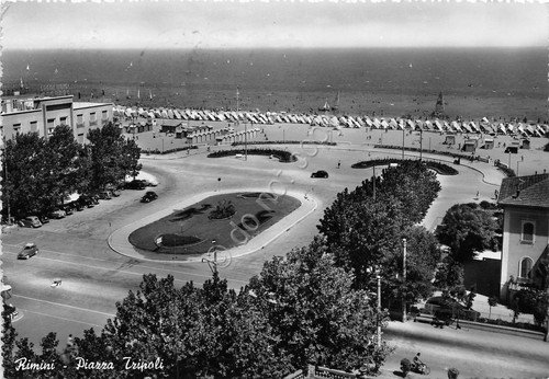 Cartolina - Rimini - Piazza Tripoli - 1955 | Immagine principale