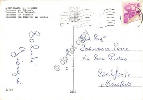Cartolina - Rimini Miramare Panorama da Edenrock 1963 | Immagine Gallery 2