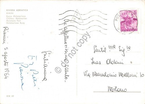 Cartolina - Rimini Rocca Malatestiana 1964 | Immagine Gallery 2