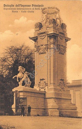 Cartolina - Roma - Esposizione Belle Arti - Ingresso principale …