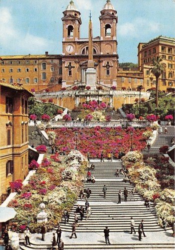 Cartolina - Roma - Piazza di Spagna - Timbro filatelico … | Immagine principale