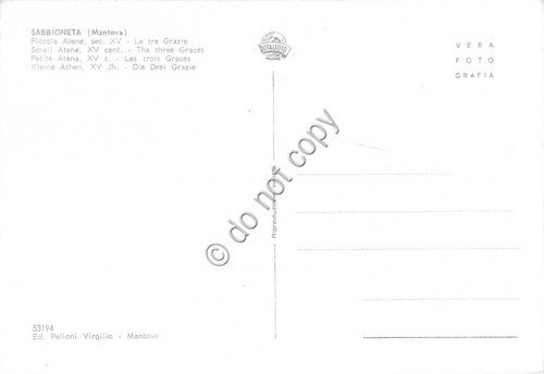 Cartolina - Sabbioneta Piccola Atena Le 3 grazie