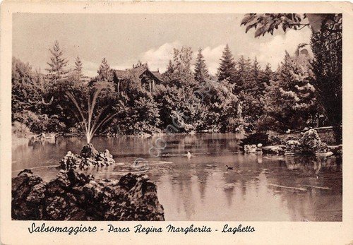 Cartolina - Salsomaggiore - Parco Regina Margherita - laghetto - …