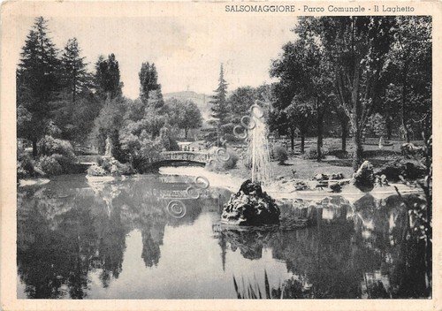 Cartolina - Salsomaggiore Parco Comunale Laghetto 1956