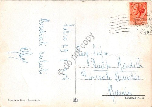 Cartolina - Salsomaggiore Parco Comunale Laghetto 1956