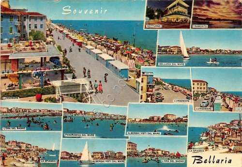 Cartolina - Saluti da - Bellaria - Vedutine - VG … | Immagine principale