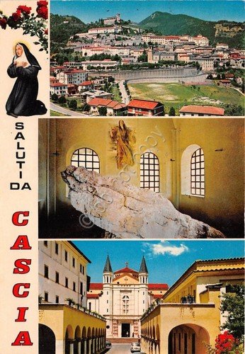 Cartolina - Saluti da - Cascia - vedutine - Santa … | Immagine principale