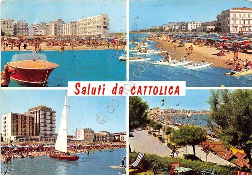 Cartolina - Saluti da - Cattolica - Vedutine - 1967 … | Immagine principale