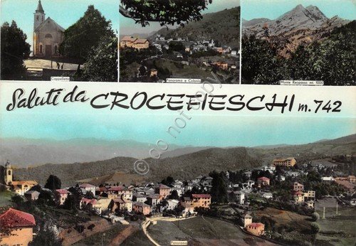 Cartolina - Saluti da - Crocefieschi - vedutine - 1964 … | Immagine principale
