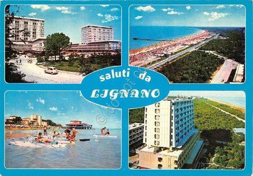 Cartolina - Saluti da - Lignano - Vedutine - VG …