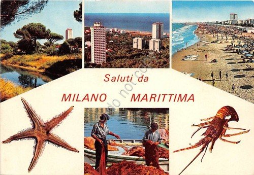 Cartolina - Saluti da - Milano Marittima - Vedutine - …