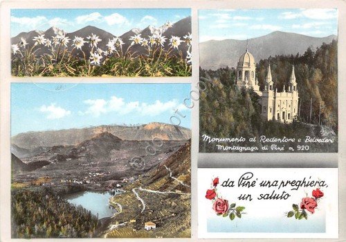 Cartolina - Saluti da - Pinè - Vedutine - 1966 | Immagine principale