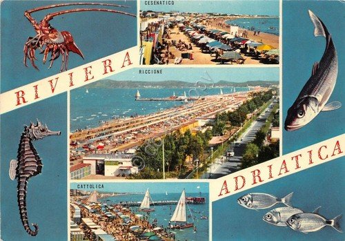 Cartolina - Saluti da - Riviera Adriatica - Vedutine - … | Immagine principale