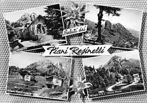 Cartolina - Saluti da Piani Resinelli vedutine 1961 | Immagine principale