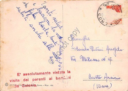 Cartolina - San Fedele Intelvi panorama 1954