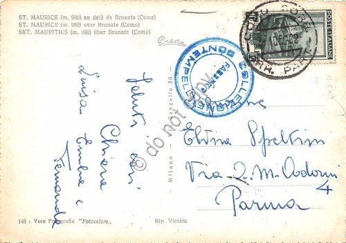 Cartolina - San Maurizio sopra Brunate panorama