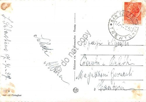 Cartolina - San Sebastiano di Folgaria panorama 1957