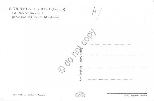 Cartolina - San Vigilio di Concesio Parrocchia con Monte Maddalena | Immagine Gallery 2