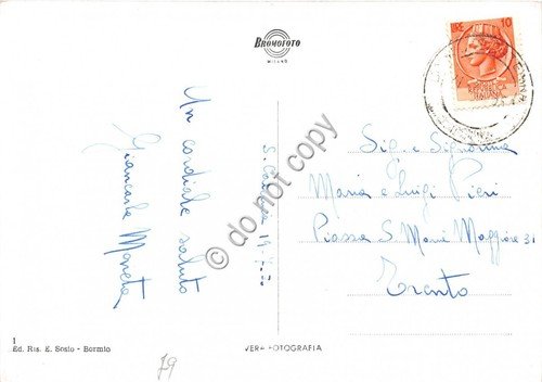 Cartolina - Santa Caterina panorama con Monte Sobretta 1956 | Immagine Gallery 2