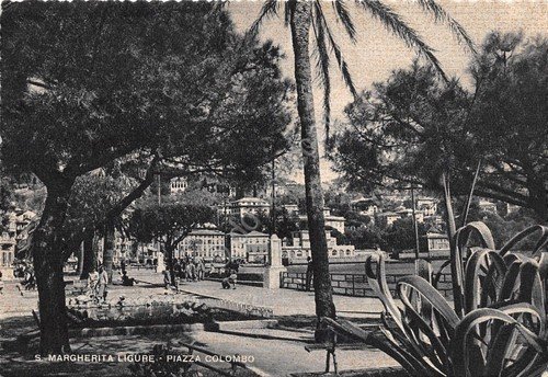 Cartolina - Santa Margherita Ligure - Piazza Colombo - 1952 | Immagine principale