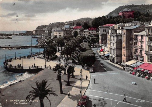 Cartolina - Santa Margherita Ligure - Via Pescino - 1957 | Immagine principale