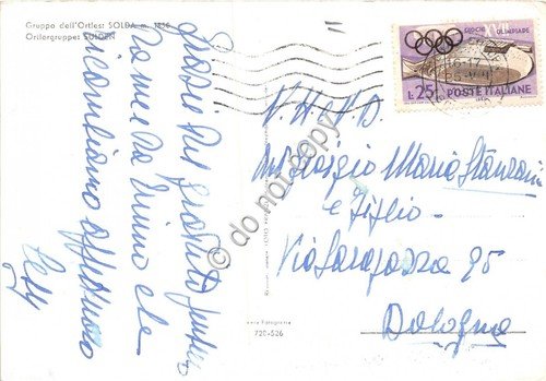 Cartolina - Solda panorama gruppo Ortles