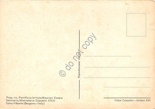 Cartolina - Sotto il Monte Seminario Missionario Giovanni XXIII
