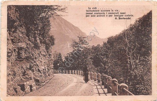 Cartolina - Strada di montagna - animata - poesia Bertacchi … | Immagine principale
