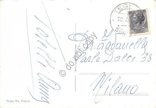 Cartolina - Teglio Panorama e Torre