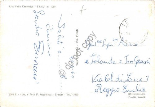 Cartolina - Temù panorama 1960 | Immagine Gallery 2