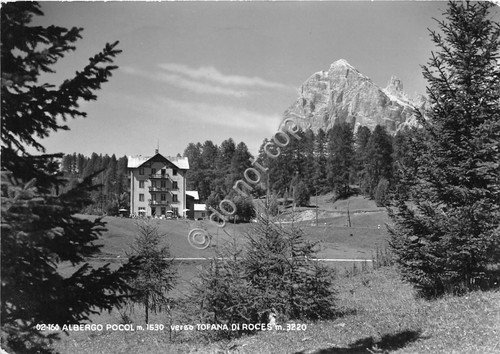 Cartolina - Tofana di Roces Albergo Pocol 1971