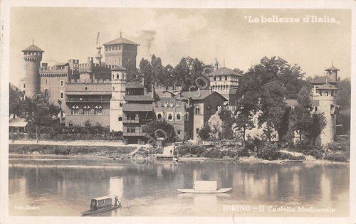 Cartolina - Torino - Castello Medioevale - 1925 - Frase … | Immagine principale