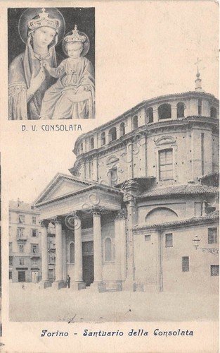 Cartolina - Torino - Santuario della Consolata - 1908
