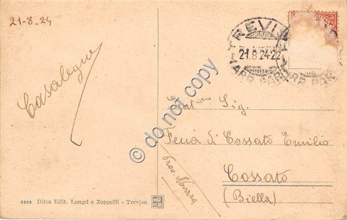 Cartolina - Treviso Piazza del Duomo Animata 1924