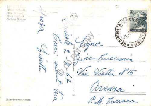 Cartolina - Trieste Piazza Goldoni 1977 | Immagine Gallery 2