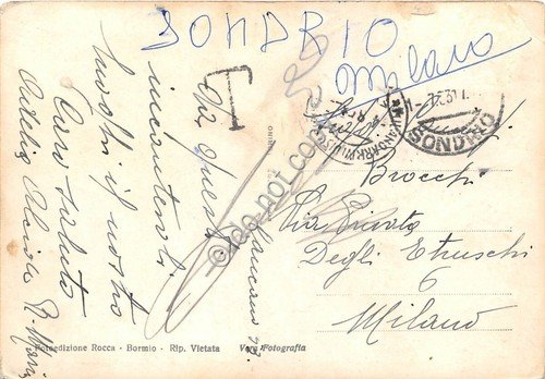 Cartolina - Valdidentro Lago delle Scale 1953