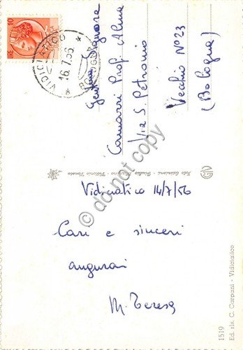 Cartolina - Vidiciatico Panorama da Crocetta 1956