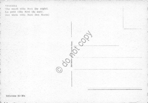 Cartolina - Viserba Villino Neri Notturno