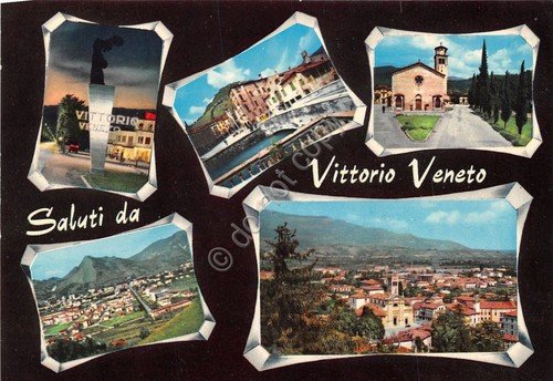 Cartolina - Vittorio Veneto - vedutine - 50° Vittoria - …