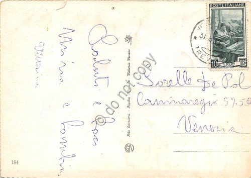 Cartolina - Vittorio Veneto Giardini pubblici anni '50 (Padova)