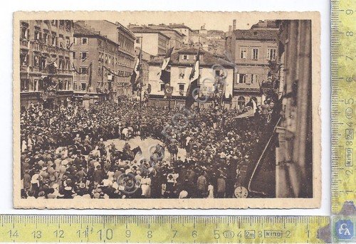Cartolina- Postcard - cinque giornate Fiume Inaugurazione antenne Piazza Dante | Immagine principale
