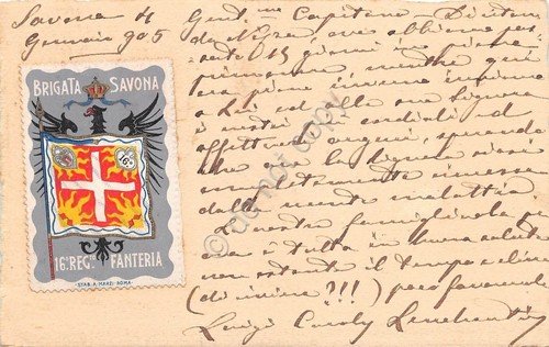 Cartolina- Reggimentali - Erinnofili - Chiudilettera - 16° Reggimento Fanteria | Immagine principale