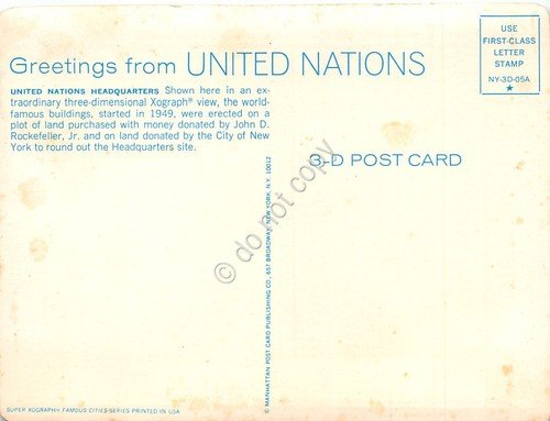 Cartolina 3D Lenticolare - New York City - Manhattan Post …