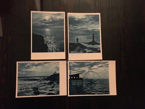 Cartolina 4 cartoline con soggetto mare pescatore N 1501 Ed …