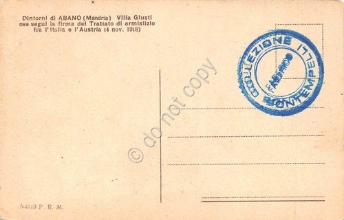 Cartolina Abano dintorni Mandria Villa Giusti Illustrata