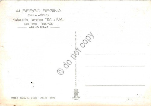 Cartolina Abano Terme Albergo Regina Villa Adele