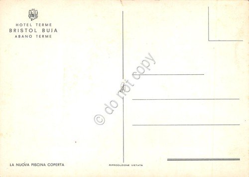 Cartolina Abano Terme Hotel Bristol Buja la piscina coperta animata