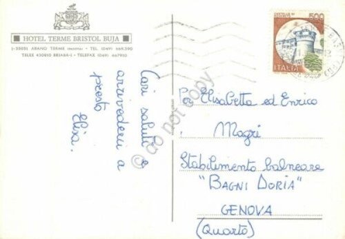 Cartolina Abano Terme Hotel Terme Bristol Buja piscine
